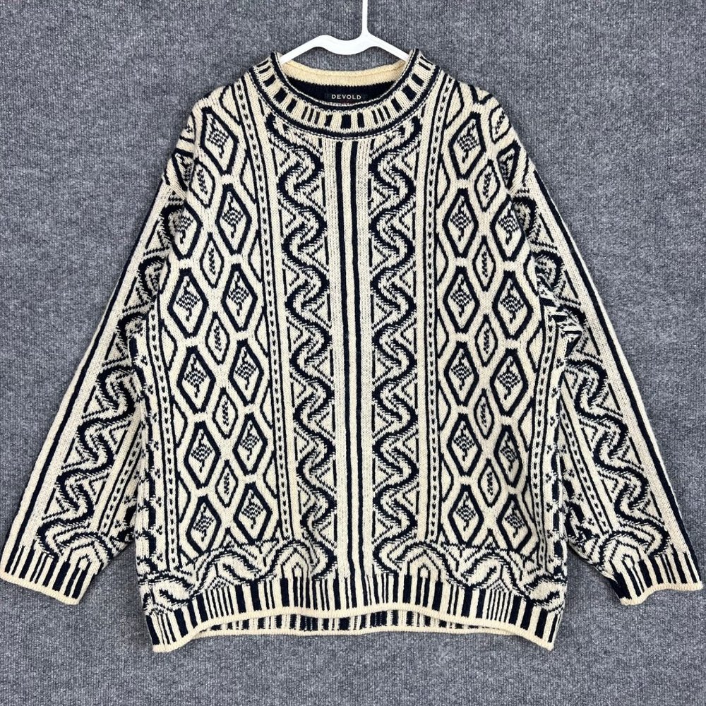 Devold by Olmes Carretti Men's Sweater Norwegian Wool Size L